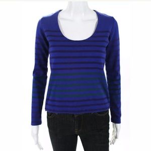 New Monrow stripe scoop neck long sleeve top